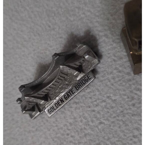 Lot 3 Vintage Metal Brass San Francisco Golden Gate Bridge Rail Car Souvenir - Picture 4 of 6